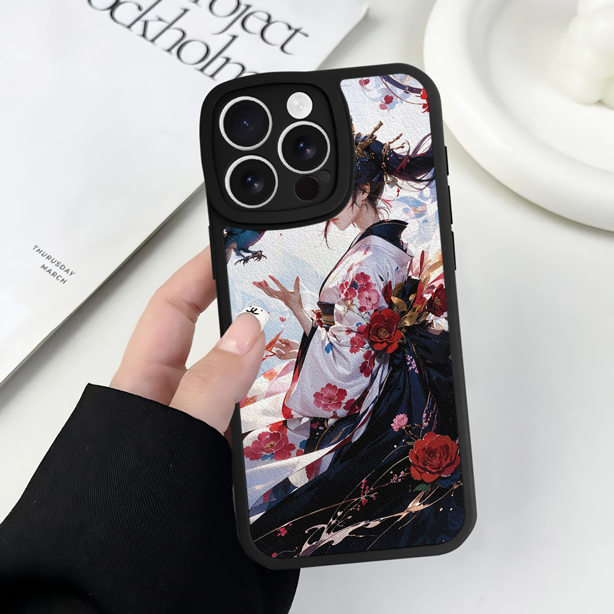 （画像用） 刀剣乱舞 Touken Ranbu 【iPhone 16シリーズ対応】シリコンスマホケース（レザー調） 材質：シリコン
